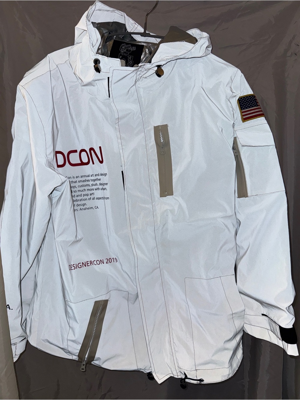 CON Light Gray Hooded Tactical Jacket - Unbranded/Unknown